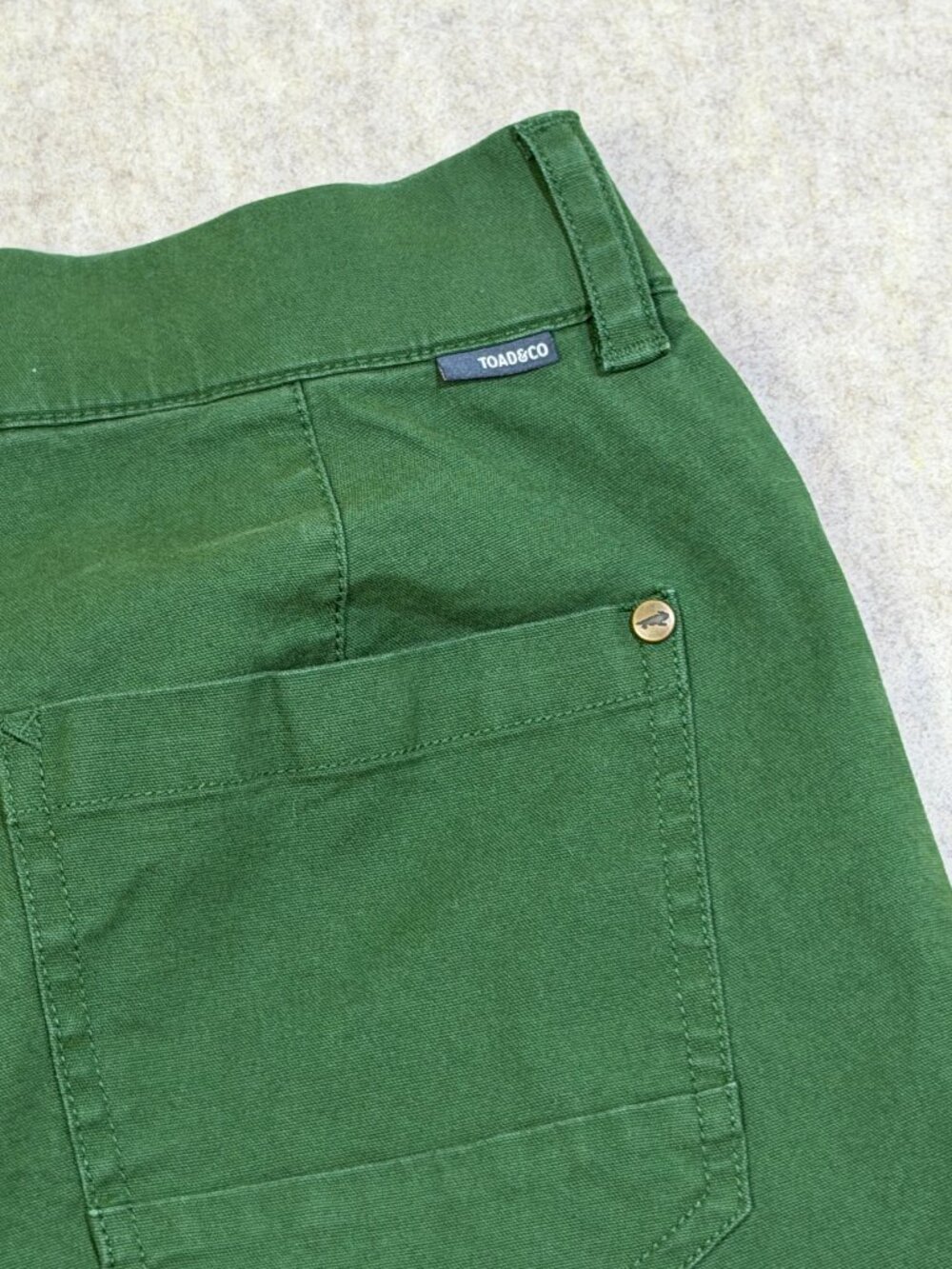 Toad&Co Earthworks Wide Leg Crop Pants Green Tencel Organic Cotton Size 6 - Picture 8 of 11